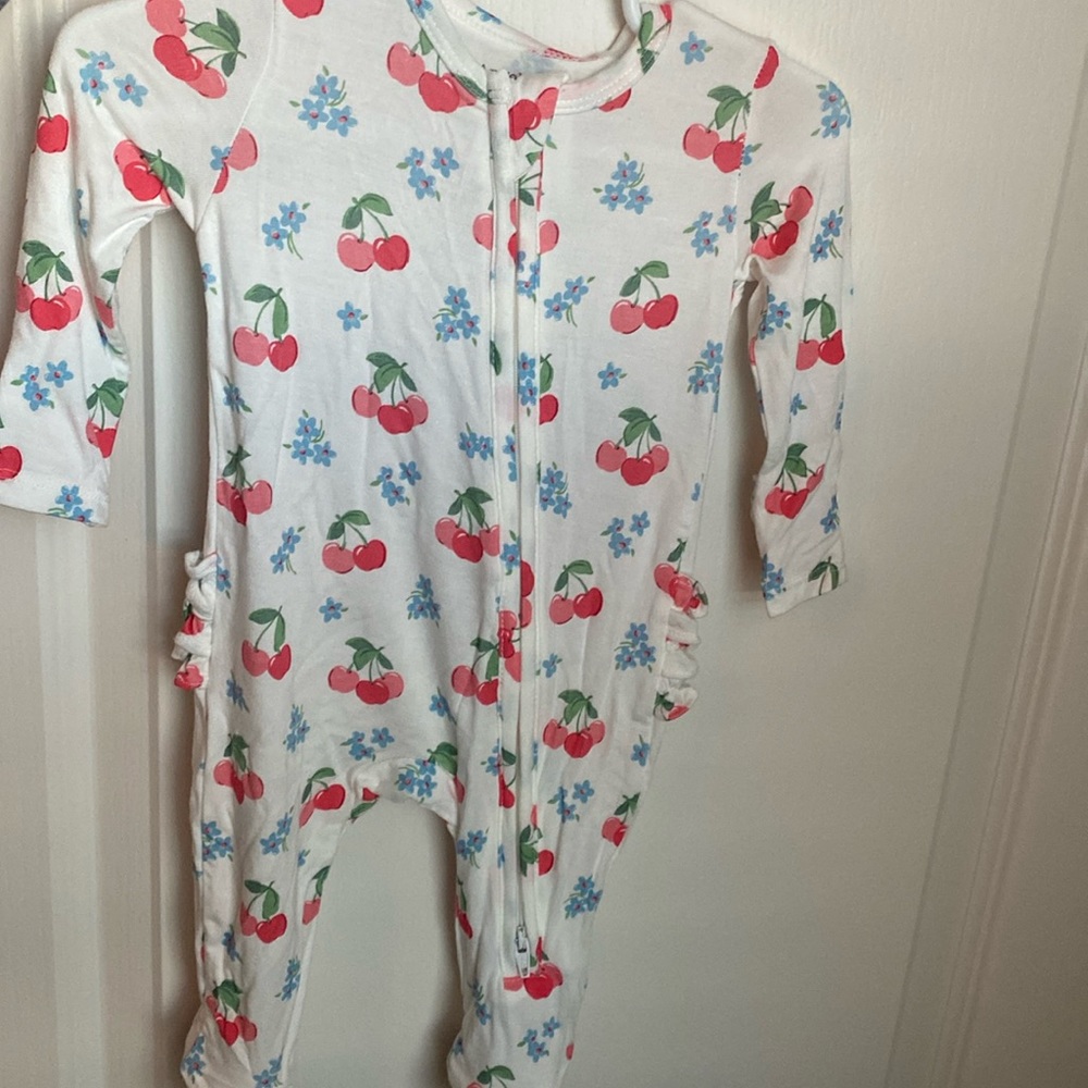Angel dear cherry onesie NWT